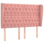 Cabecero con orejas de terciopelo rosa 163x23x118/128 cm de vidaXL, Cabeceros y pies de cama - Ref: Foro24-3118351, Precio: 1...