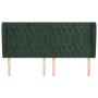 Cabecero con orejas de terciopelo verde oscuro 203x23x118/128cm de vidaXL, Cabeceros y pies de cama - Ref: Foro24-3118361, Pr...