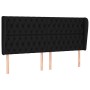 Cabecero con orejas de tela negro 183x23x118/128 cm de vidaXL, Cabeceros y pies de cama - Ref: Foro24-3118308, Precio: 144,22...