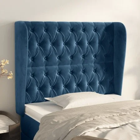 Kopfteil mit dunkelblauen Samtohren 93x23x118/128 cm von vidaXL, Kopf- und Fußteile - Ref: Foro24-3118332, Preis: 109,76 €, R...