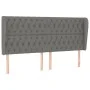 Kopfteil mit dunkelgrauen Stoffohren 183x23x118/128 cm von vidaXL, Kopf- und Fußteile - Ref: Foro24-3118307, Preis: 151,42 €,...