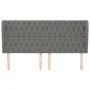 Kopfteil mit dunkelgrauen Stoffohren 183x23x118/128 cm von vidaXL, Kopf- und Fußteile - Ref: Foro24-3118307, Preis: 151,42 €,...