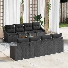 Conjunto de sofás de jardín 9 pcs Negro ratán sintético en Sofás de exterior | Comprar online en Foru.es