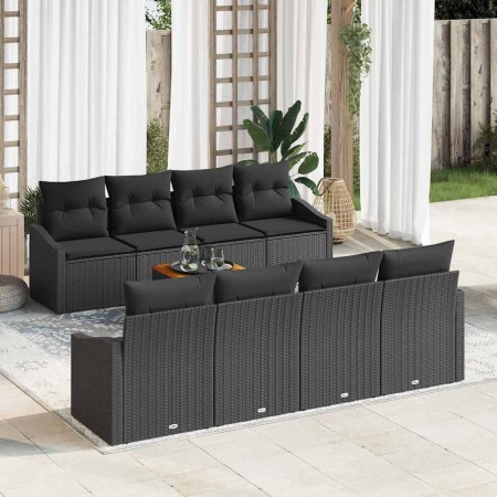 Conjunto de sofás de jardín 9 pcs Negro ratán sintético en Sofás de exterior | Comprar online en Foru.es
