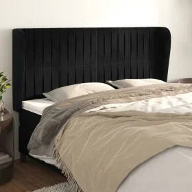 Headboard with black velvet ears 203x23x118/128 cm by vidaXL, Headboards and footboards - Ref: Foro24-3118262, Price: 128,32 ...