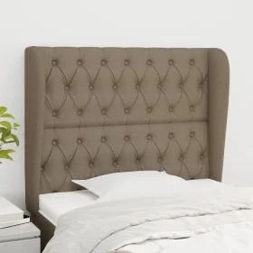 Cabecero con orejas de tela gris taupe 93x23x118/128 cm de vidaXL, Cabeceros y pies de cama - Ref: Foro24-3118278, Precio: 99...