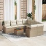 Conjunto de sofá de jardín 9 pcs Beige y blanco en Sofás de exterior | Comprar online en Foru.es
