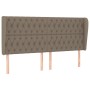 Cabecero con orejas de tela gris taupe 203x23x118/128 cm de vidaXL, Cabeceros y pies de cama - Ref: Foro24-3118318, Precio: 1...