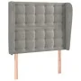 Headboard with light gray velvet ears 103x23x118/128 cm by vidaXL, Headboards and footboards - Ref: Foro24-3118432, Price: 90...