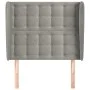 Headboard with light gray velvet ears 103x23x118/128 cm by vidaXL, Headboards and footboards - Ref: Foro24-3118432, Price: 90...