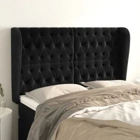 Headboard with black velvet ears 147x23x118/128 cm by vidaXL, Headboards and footboards - Ref: Foro24-3118342, Price: 163,23 ...