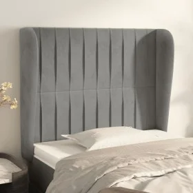 Headboard with light gray velvet ears 103x23x118/128 cm by vidaXL, Headboards and footboards - Ref: Foro24-3118236, Price: 87...