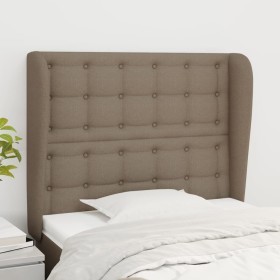 Cabecero con orejas de tela gris taupe 93x23x118/128 cm de vidaXL, Cabeceros y pies de cama - Ref: Foro24-3118376, Precio: 93...