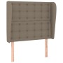 Cabecero con orejas de tela gris taupe 93x23x118/128 cm de vidaXL, Cabeceros y pies de cama - Ref: Foro24-3118376, Precio: 93...