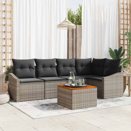 Conjunto de sofá de jardín 6 pcs Gris en Sofás de exterior | Comprar online en Foru.es