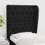 Headboard with black fabric ears 83x23x118/128 cm by vidaXL, Headboards and footboards - Ref: Foro24-3118268, Price: 85,28 €,...