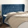 Kopfteil mit dunkelblauen Samtohren 183x23x118/128 cm von vidaXL, Kopf- und Fußteile - Ref: Foro24-3118356, Preis: 199,19 €, ...