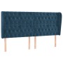Cabecero con orejas de terciopelo azul oscuro 183x23x118/128 cm de vidaXL, Cabeceros y pies de cama - Ref: Foro24-3118356, Pr...