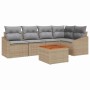 Conjunto de sofás de jardín 6 pcs Beige y Gris Claro en Sofás de exterior | Comprar online en Foru.es
