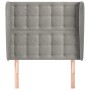Cabecero con orejas de terciopelo gris claro 93x23x118/128 cm de vidaXL, Cabeceros y pies de cama - Ref: Foro24-3118426, Prec...
