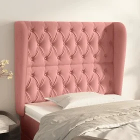 Kopfteil mit rosa Samtohren 93x23x118/128 cm von vidaXL, Kopf- und Fußteile - Ref: Foro24-3118333, Preis: 109,14 €, Rabatt: %
