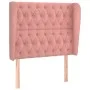 Headboard with pink velvet ears 93x23x118/128 cm by vidaXL, Headboards and footboards - Ref: Foro24-3118333, Price: 109,14 €,...