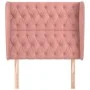 Headboard with pink velvet ears 93x23x118/128 cm by vidaXL, Headboards and footboards - Ref: Foro24-3118333, Price: 109,14 €,...