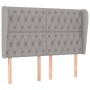 Cabecero con orejas de tela gris claro 163x23x118/128 cm de vidaXL, Cabeceros y pies de cama - Ref: Foro24-3118298, Precio: 1...