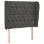 Headboard with dark gray velvet ears 103x23x118/128 cm by vidaXL, Headboards and footboards - Ref: Foro24-3118335, Price: 88,...