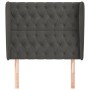 Cabecero con orejas de terciopelo gris oscuro 103x23x118/128 cm de vidaXL, Cabeceros y pies de cama - Ref: Foro24-3118335, Pr...