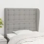 Headboard with light gray fabric ears 93x23x118/128 cm by vidaXL, Headboards and footboards - Ref: Foro24-3118372, Price: 75,...