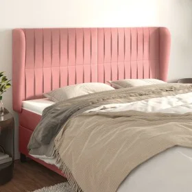 Headboard with pink velvet ears 183x23x118/128 cm by vidaXL, Headboards and footboards - Ref: Foro24-3118259, Price: 122,40 €...
