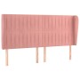Cabecero con orejas de terciopelo rosa 183x23x118/128 cm de vidaXL, Cabeceros y pies de cama - Ref: Foro24-3118259, Precio: 1...