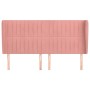 Cabecero con orejas de terciopelo rosa 183x23x118/128 cm de vidaXL, Cabeceros y pies de cama - Ref: Foro24-3118259, Precio: 1...