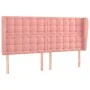 Cabecero con orejas de terciopelo rosa 203x23x118/128 cm de vidaXL, Cabeceros y pies de cama - Ref: Foro24-3118461, Precio: 1...