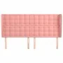 Cabecero con orejas de terciopelo rosa 203x23x118/128 cm de vidaXL, Cabeceros y pies de cama - Ref: Foro24-3118461, Precio: 1...