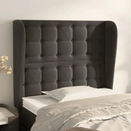 Headboard with dark gray velvet ears 93x23x118/128 cm by vidaXL, Headboards and footboards - Ref: Foro24-3118427, Price: 72,4...