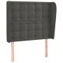 Headboard with dark gray velvet ears 93x23x118/128 cm by vidaXL, Headboards and footboards - Ref: Foro24-3118427, Price: 72,4...