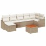 Conjunto de sofá de jardín 8 pcs Beige y blanco en Sofás de exterior | Comprar online en Foru.es
