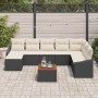 Conjunto de sofás de jardín 9 pcs Negro y crema ratán sintético en Sofás de exterior | Comprar online en Foru.es