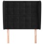 Cabecero con orejas de terciopelo negro 83x23x118/128 cm de vidaXL, Cabeceros y pies de cama - Ref: Foro24-3118422, Precio: 7...