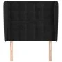 Cabecero con orejas de terciopelo negro 83x23x118/128 cm de vidaXL, Cabeceros y pies de cama - Ref: Foro24-3118422, Precio: 7...