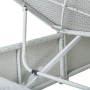Tumbonas de jardín y mesita 3 piezas ratán sintético blanco en Tumbonas | Comprar online en Foru.es