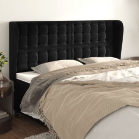 Cabecero con orejas de terciopelo gris claro 163x23x118/128 cm de vidaXL, Cabeceros y pies de cama - Ref: Foro24-3118446, Pre...