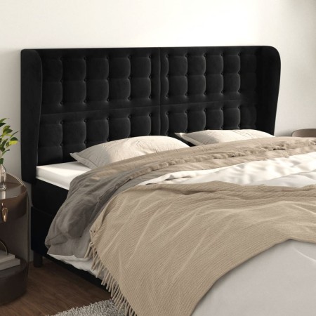 Cabecero con orejas de terciopelo gris claro 163x23x118/128 cm de vidaXL, Cabeceros y pies de cama - Ref: Foro24-3118446, Pre...