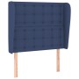 Cabecero con orejas de tela azul 93x23x118/128 cm de vidaXL, Cabeceros y pies de cama - Ref: Foro24-3118378, Precio: 80,99 €,...