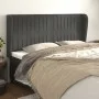 Kopfteil mit dunkelgrauen Samtohren 163x23x118/128 cm von vidaXL, Kopf- und Fußteile - Ref: Foro24-3118249, Preis: 123,08 €, ...