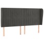 Cabecero con orejas de terciopelo gris oscuro 163x23x118/128 cm de vidaXL, Cabeceros y pies de cama - Ref: Foro24-3118249, Pr...
