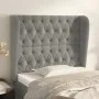Headboard with light gray velvet ears 103x23x118/128 cm by vidaXL, Headboards and footboards - Ref: Foro24-3118334, Price: 10...