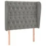 Headboard with light gray velvet ears 103x23x118/128 cm by vidaXL, Headboards and footboards - Ref: Foro24-3118334, Price: 10...